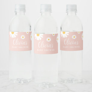 Baby in Bloom Girl Baby shower Waterflesetiketten Waterfles Etiket