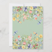 Baby in Bloom Groene Wilde Bloemen Baby Shower Kaart (Achterkant)