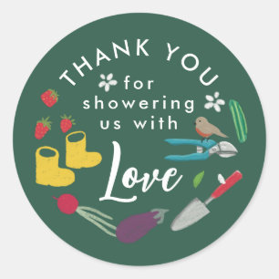 Baby in Bloom Growing Garden Family Baby shower Ronde Sticker