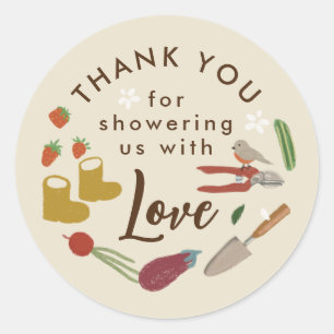 Baby in Bloom Growing Garden Family Baby shower Ronde Sticker