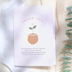 Baby In Bloom Hart Plant Baby Shower Bedankt