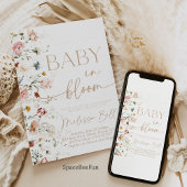 Baby in Bloom Invitation Baby shower Kaart