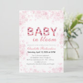 Baby in Bloom Invitation | Spring baby shower (Debout devant)