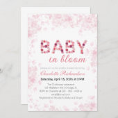Baby in Bloom Invitation | Spring baby shower (Devant / Derrière)