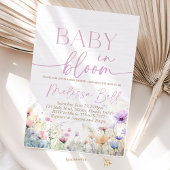 Baby in Bloom Invitation, Wildflower Baby shower Kaart
