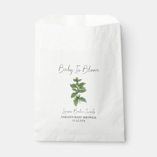 Baby in Bloom L Lemon Balm Seeds Baby shower Bedankzakje (Voorkant)