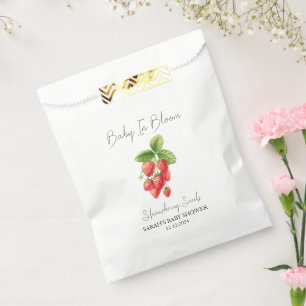 Baby in Bloom L Strawberry Seeds Baby shower Bedankzakje