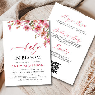 Baby in Bloom Lelies All in One Bloemen Baby Showe Kaart