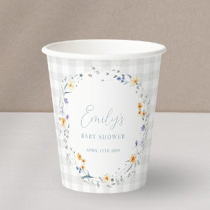 Baby in Bloom Lente Zomer Bloemige Baby Shower Papieren Bekers