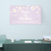 Baby in Bloom Lila Daisy boho douche Banner (Beurs)