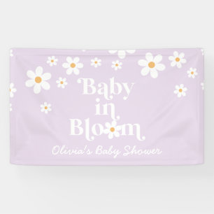 Baby in Bloom Lila Daisy boho douche Banner