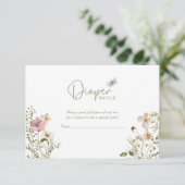 Baby in Bloom Luier Raffle Meisje Baby shower Kaart (Staand voorkant)