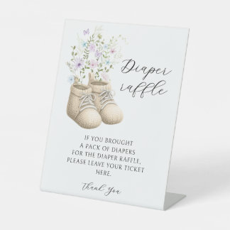 Baby in Bloom Luierspel Baby Shower Bord Reclamebord Met Voetstuk
