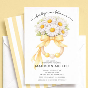 Baby in Bloom Madeliefjes Baby Shower Uitnodiging