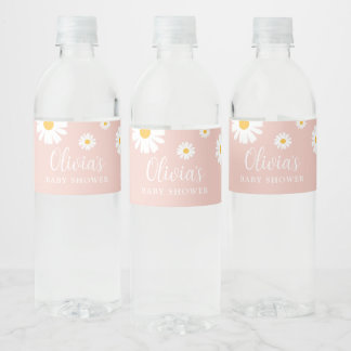 Baby In Bloom Meisje Baby Shower Waterfles Labels Etiket