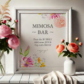 Baby In Bloom Mimosa Bar Sign Foto Afdruk