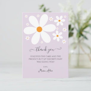 Baby in Bloom paarse Daisy Baby shower Invitation Bedankkaart