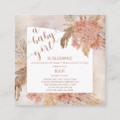 Baby in Bloom Pampas Grass Hydrangea Book Request Informatiekaartje (Voorkant)
