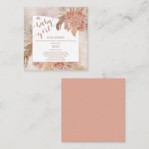 Baby in Bloom Pampas Grass Hydrangea Book Request Informatiekaartje