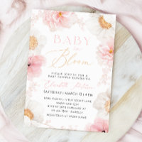 Baby In Bloom Pastel Floral Baby shower Invitation