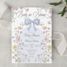 Baby In Bloom Pastel Wilde Bloemen Baby Shower