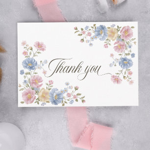 Baby In Bloom Pastelkleurige Wilde Bloemen Baby Sh Bedankkaart
