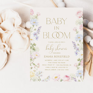 Baby in Bloom Pasteltuin Baby Shower Kaart