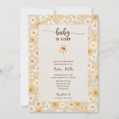 Baby in Bloom persbloemen Uitnodiging (Voorkant)
