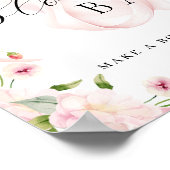 Baby in Bloom Pink Bow Boeket Bar Poster (Hoek)