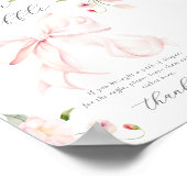 Baby in Bloom Pink Bow Luier Raffle Poster (Hoek)