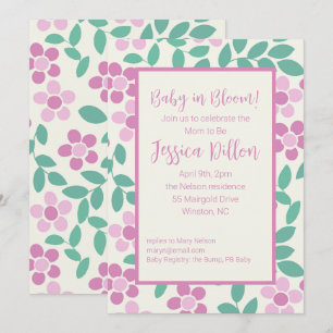 Baby in Bloom Pink Daisies Baby shower Kaart