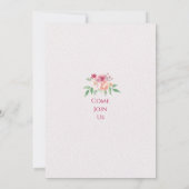 Baby in Bloom Pink Floral Baby Shower Invitation (Dos)