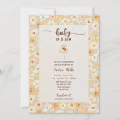 Baby in Bloom pressé fleurs Invitation (Devant)