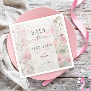Baby in Bloom Romantische Wilde Bloemen Bloemstuk Servet
