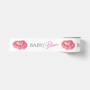 Baby in Bloom roze grijze babyshower Grosgrain Lint