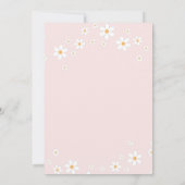 Baby in Bloom Roze Madeliefje Baby Shower Uitnodig Kaart (Achterkant)