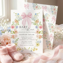 Baby in Bloom Roze Strik Baby Shower