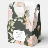 Baby in Bloom Roze Waterverf Bloemen Baby shower Bedankdoosjes (Geopend)