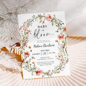 Baby In Bloom Rustiek Boho Wildflower Baby shower Kaart