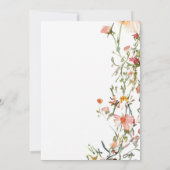 Baby In Bloom Rustiek Boho Wildflower Baby shower Kaart (Achterkant)