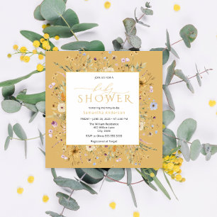 Baby in Bloom Schattige Wildflower Meisje Baby sho Kaart