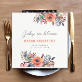 Baby in Bloom Schattigee Perzik Tuin Rustiek Servet