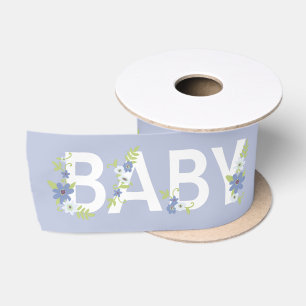 Baby in Bloom Shower Blue Flowers Boy Lint