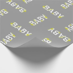 Baby in Bloom Shower  Flower Gender Neutral Cadeaupapier