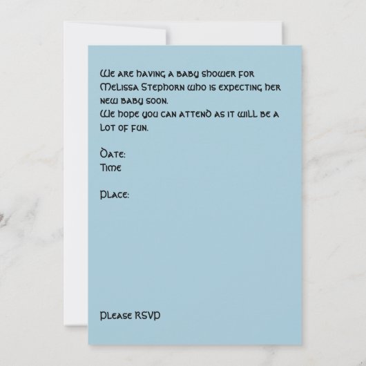 Baby in Bloom Shower Invitation (Dos)