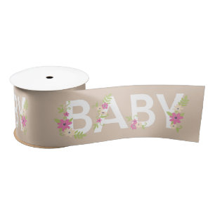 Baby in Bloom Shower Pink  Flowers Girl Lint