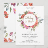 baby in bloom Spring blossom Baby shower nodigen (Voorkant / Achterkant)
