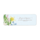 Baby in Bloom Spring Easter Baby shower Etiket (Voorkant)