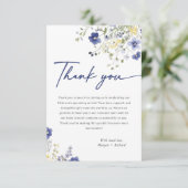 Baby In Bloom Spring Fleur sauvage Carte de remerc (Debout devant)