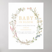 Baby in Bloom Spring Fleur sauvage Welcome Poster (Devant)